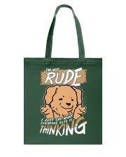 Golden Retriever Dog I'm Not Rude Tote Bag tile