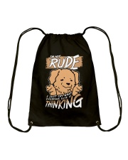 Golden Retriever Dog I'm Not Rude Drawstring Bag tile