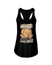 Golden Retriever Dog I'm Not Rude Ladies Flowy Tank tile