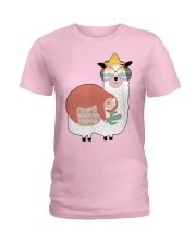 Llama Sloth Best Friends Ladies T-Shirt tile