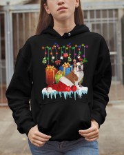 Bulldog Dog Christmas Santa Hat Hooded Sweatshirt apparel-hooded-sweatshirt-lifestyle-07
