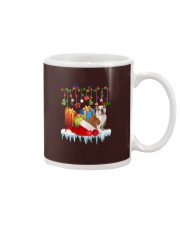 Bulldog Dog Christmas Santa Hat Mug tile