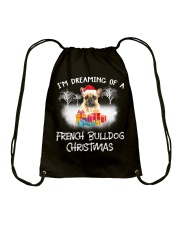 Bulldog Dog Dreaming Of A French Bulldog Drawstring Bag tile