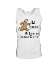 Sloth I'm Retired My Job Is To Collect Sloths Unisex Tank tile