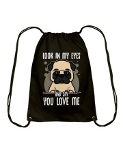 Pug Dog Look In My Eyes Drawstring Bag tile