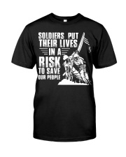 Veteran Soldiers Put Their Lives In A Risk Classic T-Shirt tile