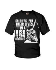 Veteran Soldiers Put Their Lives In A Risk Youth T-Shirt tile