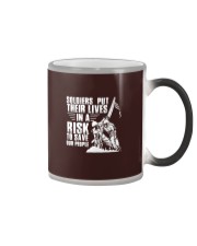 Veteran Soldiers Put Their Lives In A Risk Color Changing Mug tile