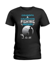 Fish Fishing Partners For Life Ladies T-Shirt tile