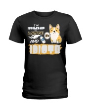 Corgi Dog I'm Intolerant To Lactose And Idiots Ladies T-Shirt tile