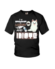 Samoyed Dog I'm Intolerant To Lactose And Idiots Youth T-Shirt tile