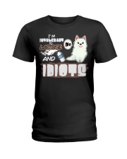Samoyed Dog I'm Intolerant To Lactose And Idiots Ladies T-Shirt tile