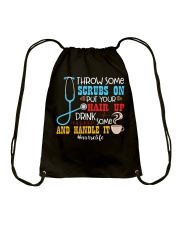Coffee Drink Some Coffee And Handle It Drawstring Bag tile