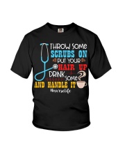 Coffee Drink Some Coffee And Handle It Youth T-Shirt tile