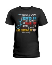 Coffee Drink Some Coffee And Handle It Ladies T-Shirt tile