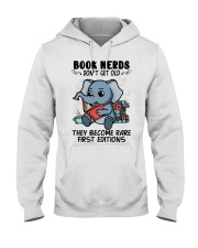 Book Nerds Don't Get Old Elephant Hooded Sweatshirt front