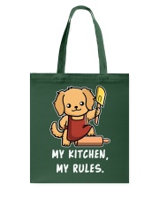 Golden Retriever Dog My Kitchen My Rules Tote Bag tile