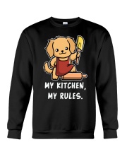 Golden Retriever Dog My Kitchen My Rules Crewneck Sweatshirt tile