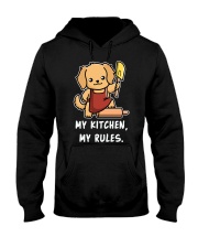 Golden Retriever Dog My Kitchen My Rules Hooded Sweatshirt front