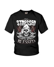 Fish Too Stressed To Be Blessed Youth T-Shirt tile