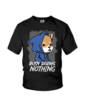 Shiba Inu Dog Busy Doing Nothing Youth T-Shirt tile