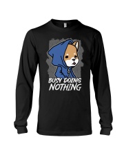 Shiba Inu Dog Busy Doing Nothing Long Sleeve Tee tile