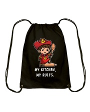 Firefighter My Kitchen My Rules Drawstring Bag tile