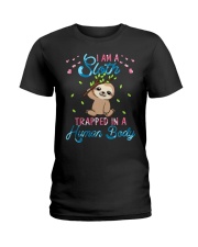 Sloth Trapped In A Human Body Ladies T-Shirt tile