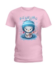 Penguins Fishing Ladies T-Shirt tile