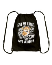 Shiba Inu Dog Give Me Coffee Drawstring Bag tile