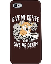 Shiba Inu Dog Give Me Coffee Phone Case tile