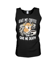 Shiba Inu Dog Give Me Coffee Unisex Tank tile
