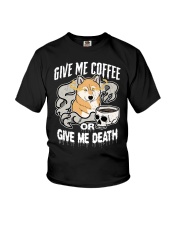 Shiba Inu Dog Give Me Coffee Youth T-Shirt tile