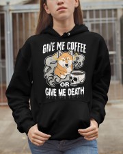 Shiba Inu Dog Give Me Coffee Hooded Sweatshirt apparel-hooded-sweatshirt-lifestyle-07