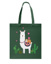Llama Sloth Riding Llama Heart Tote Bag tile