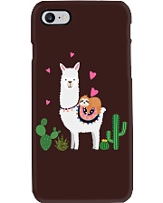 Llama Sloth Riding Llama Heart Phone Case tile