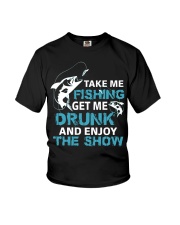 Fish Take Me Fishing Get Me Drunk Enjoy Youth T-Shirt tile