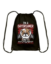 Bulldog Dog I'm A Daydreamer Drawstring Bag tile
