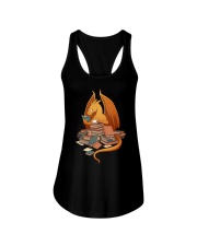 Dragon Coffee And Books Ladies Flowy Tank tile