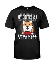 Shiba Inu Dog My Coffee Classic T-Shirt tile