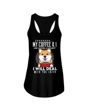 Shiba Inu Dog My Coffee Ladies Flowy Tank tile