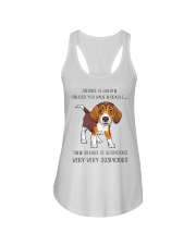 Beagle Dog Silence Is Golden Ladies Flowy Tank tile