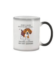 Beagle Dog Silence Is Golden Color Changing Mug tile