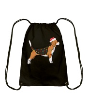 Beagle Dog Christmas Lights Xmas Drawstring Bag tile