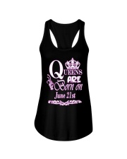 June Queens Are Born On June 21st Ladies Flowy Tank tile