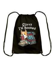 Corgi Dog Sorry I'm Booked Drawstring Bag tile