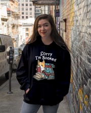 Corgi Dog Sorry I'm Booked Hooded Sweatshirt lifestyle-unisex-hoodie-front-1