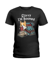 Corgi Dog Sorry I'm Booked Ladies T-Shirt tile