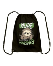 Sloth I'm Not Rude Drawstring Bag tile