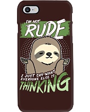 Sloth I'm Not Rude Phone Case tile